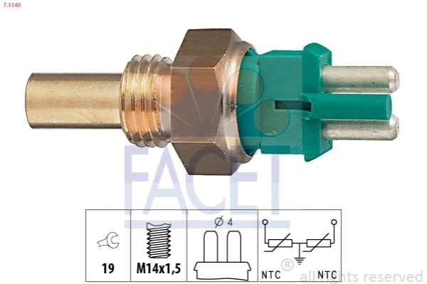 Sensor de temperatura do fluido de esfriamento para Volkswagen LT (2DX0FE)