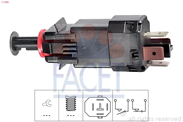 Sensor de ativação do sinal de parada 71205 Facet