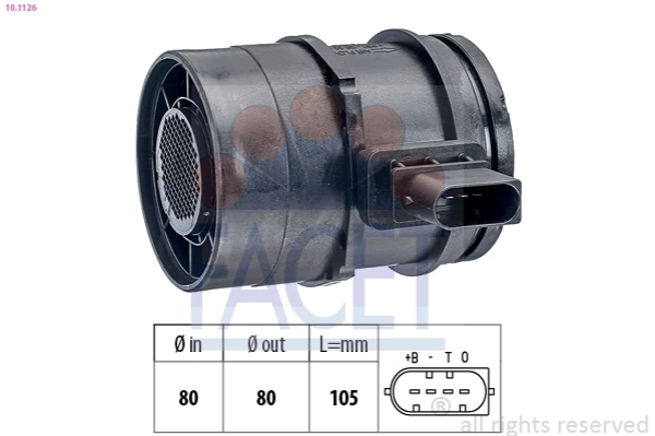 Sensor de fluxo (consumo) de ar, medidor de consumo M.A.F. - (Mass Airflow) на BMW 1 (E81, E87)