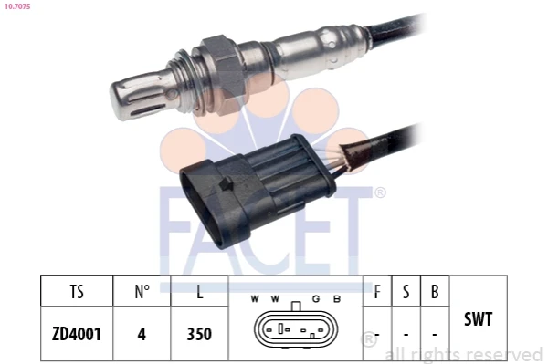 Sonda lambda, sensor de oxigênio até o catalisador para Fiat Stilo (192)