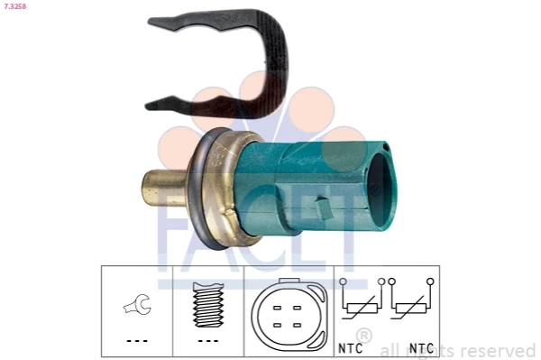 7.3258 Facet sensor de temperatura do fluido de esfriamento