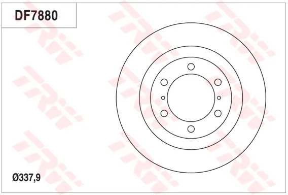 Disco do freio dianteiro DF7880S TRW