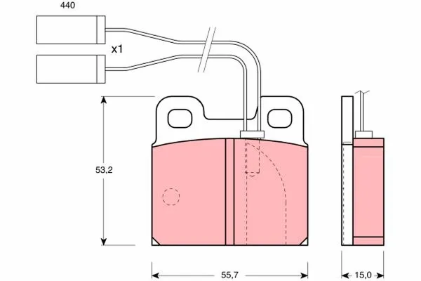 Sapatas do freio traseiras de disco Alfa Romeo Giulietta 116