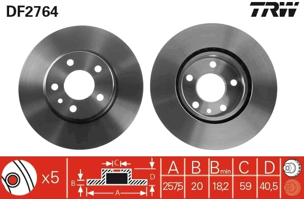 46425960 Fiat/Alfa/Lancia disco do freio dianteiro