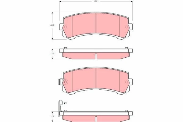 Sapatas do freio traseiras de disco para Nissan Patrol (Y61)