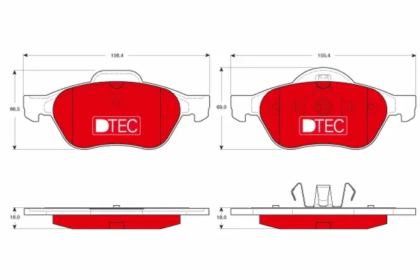  Sapatas do freio dianteiras de disco Renault Laguna 2