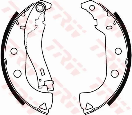 Sapatas do freio traseiras de tambor 7081832 Fiat/Alfa/Lancia