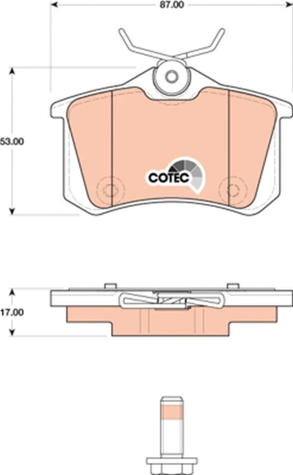 Sapatas do freio traseiras de disco para Citroen C3 (A51)