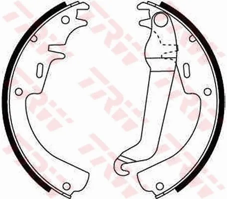 Sapatas do freio traseiras de tambor 0552215 Opel