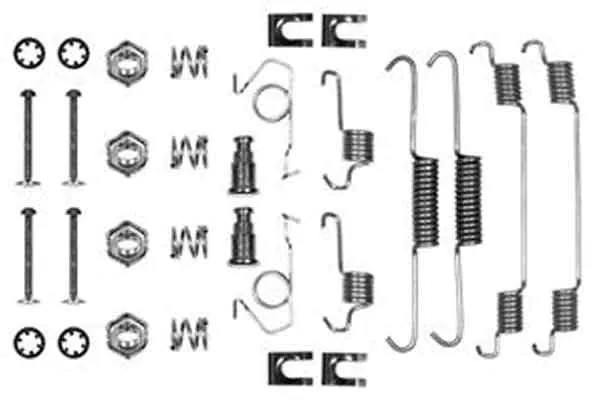 Kit de montagem das sapatas traseiras de tambor Ford Fiesta Mk2