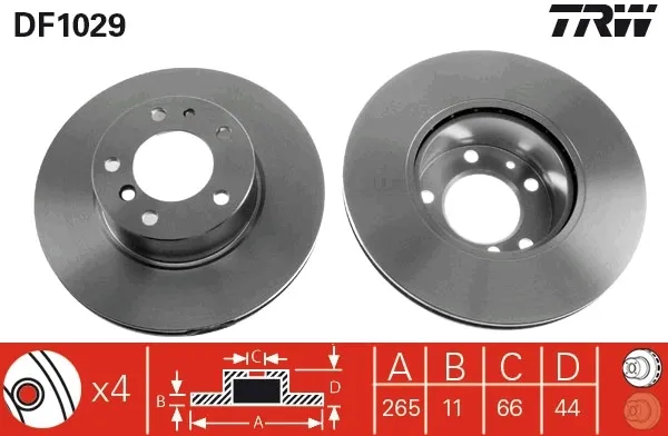 Disco do freio traseiro 8564550 Brembo