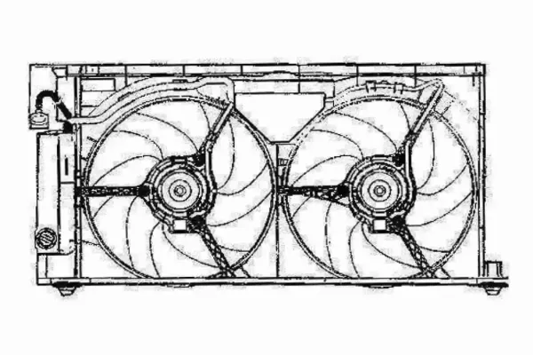 Difusor do radiador de esfriamento, montado com motor e roda de aletas V22011761 Vemo