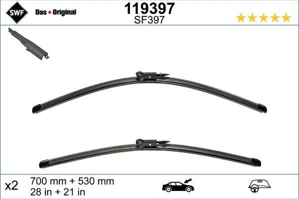 Limpa-pára-brisas do pára-brisas, kit de 2 un. на Mercedes R (W251)