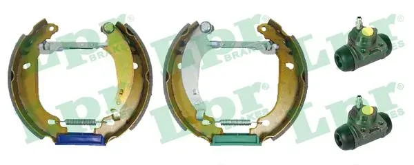 Sapatas do freio traseiras de tambor, montadas com cilindros, kit OEK456 LPR