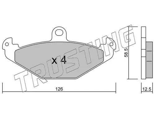 Sapatas do freio traseiras de disco 1681 Trusting