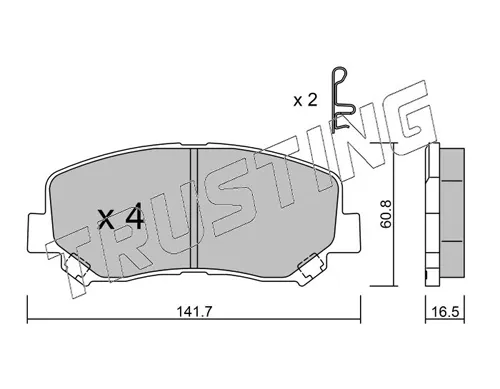 Sapatas do freio dianteiras de disco Mazda CX-5 1 KE, GH