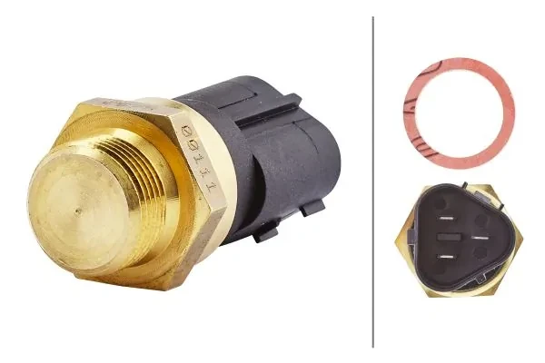 6ZT007800111 HELLA sensor de temperatura do fluido de esfriamento (de ativação de ventilador do radiador)