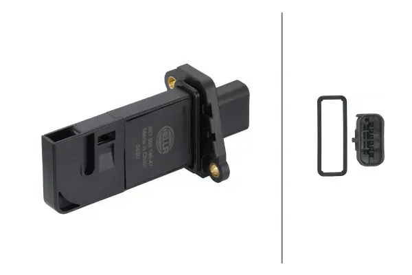 Sensor de fluxo (consumo) de ar, medidor de consumo M.A.F. - (Mass Airflow) 8ET009149471 HELLA