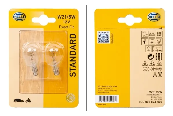 Lâmpada 8GD008893003 HELLA