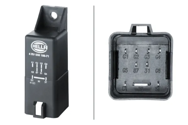 Relê das velas de incandescência Skoda Fabia 2 5J2, 542, 572, 582