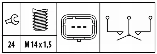  Sensor de ativação das luzes de marcha à ré Renault Megane 3