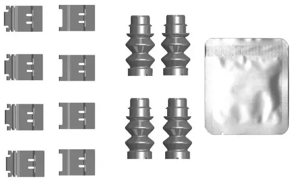 Kit de molas de fixação de sapatas de disco dianteiras Peugeot 3008 II