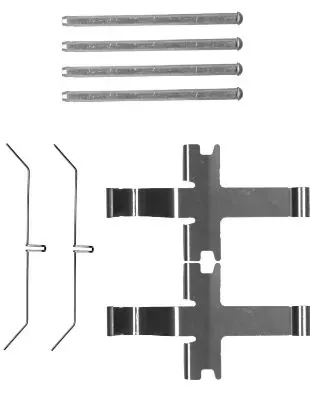 Kit de molas de fixação de sapatas de disco dianteiras Toyota Hilux KUN25