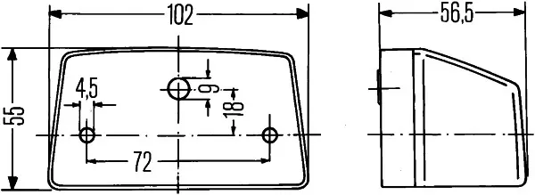 Lanterna da luz de fundo de matrícula traseira 2KA003389061 HELLA