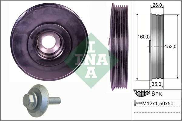 Polia de cambota 544007920 INA
