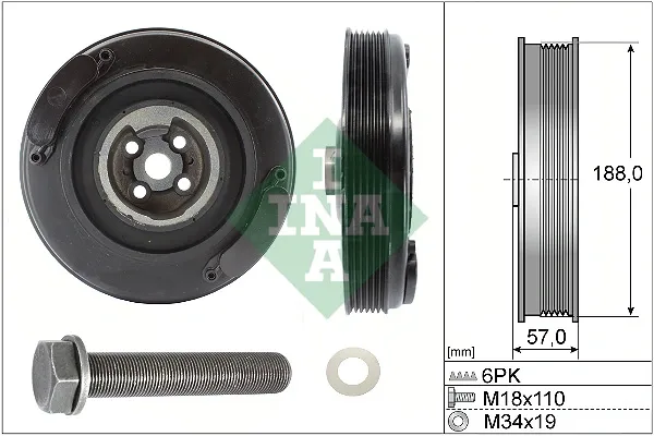 Polia de cambota 544000220 INA