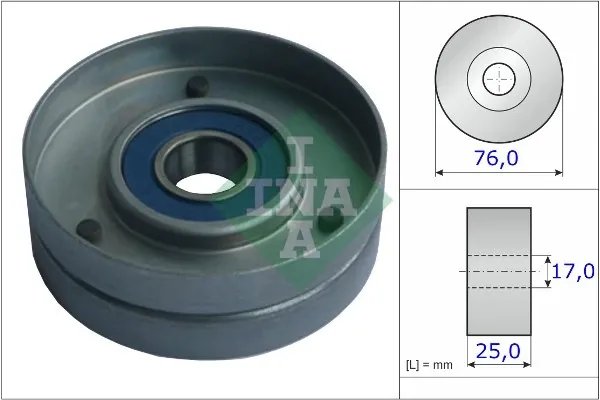 Rolo parasita da correia de transmissão 531075130 INA