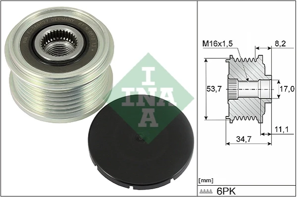 Polia do gerador para Opel Corsa (X15)