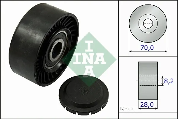 Rolo parasita da correia de transmissão 532046810 INA
