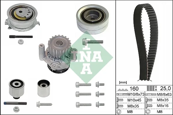 Correia do mecanismo de distribuição de gás, kit 530055032 INA