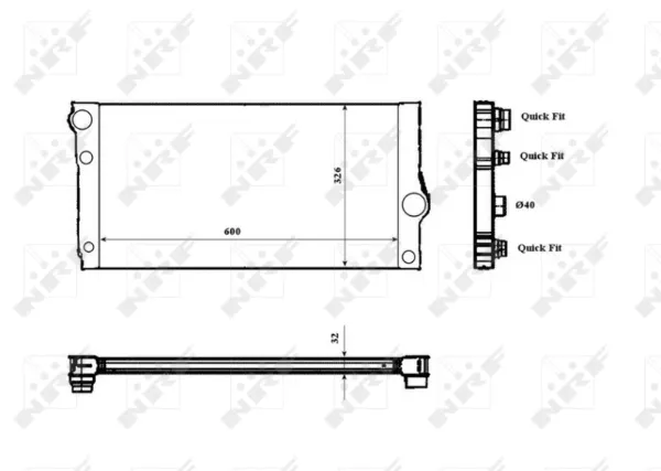 Radiador de esfriamento de motor 701271 VALEO