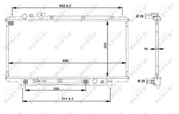 Radiador de esfriamento de motor BPH715200E Mazda
