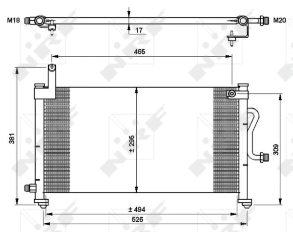 Radiador de aparelho de ar condicionado para Daewoo Matiz (KLYA)