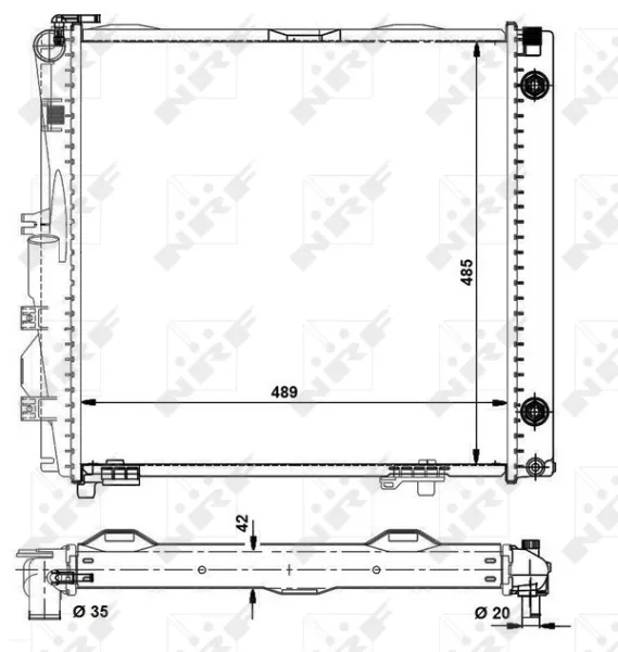 Radiador de esfriamento de motor Mercedes S W126