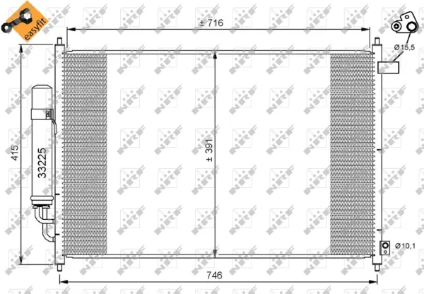 Radiador de aparelho de ar condicionado 35866 NRF