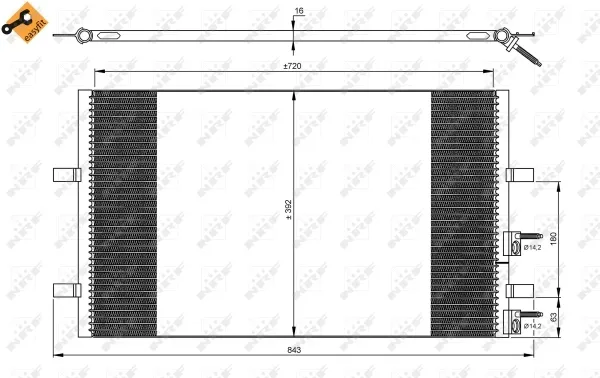 Radiador de aparelho de ar condicionado 35846 NRF