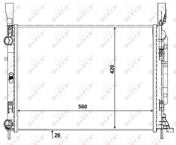 Radiador de esfriamento de motor para Renault Kangoo (FC0)