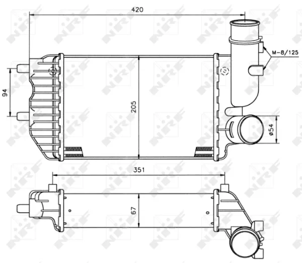  Radiador de intercooler Citroen Jumper 