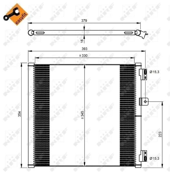 Radiador de aparelho de ar condicionado 350204 NRF