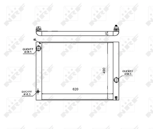 Radiador de esfriamento de motor B7216 HELLA