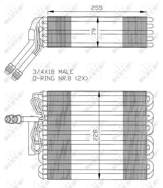 Vaporizador de aparelho de ar condicionado Volkswagen Golf II