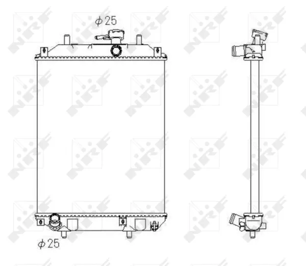 Radiador de esfriamento de motor 53413 NRF