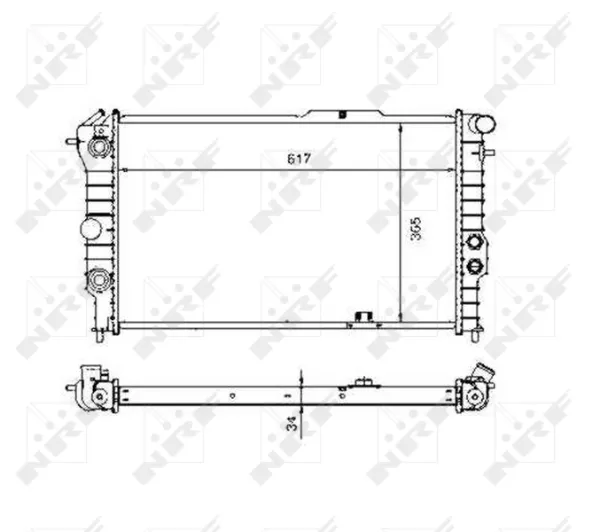 Radiador de esfriamento de motor 58973 NRF