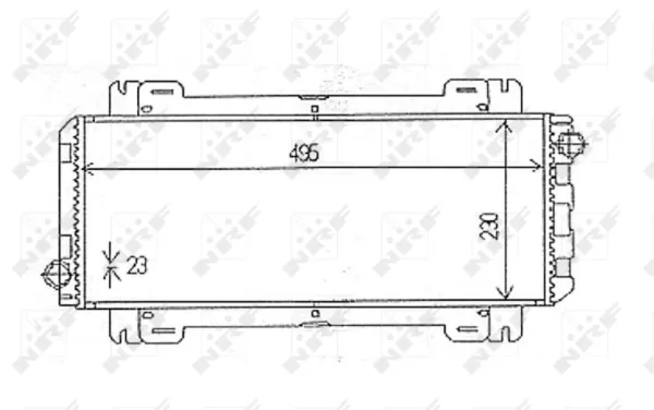 Radiador de esfriamento de motor Ford Fiesta Mk1