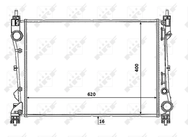 Radiador de esfriamento de motor para Fiat Doblo (152)