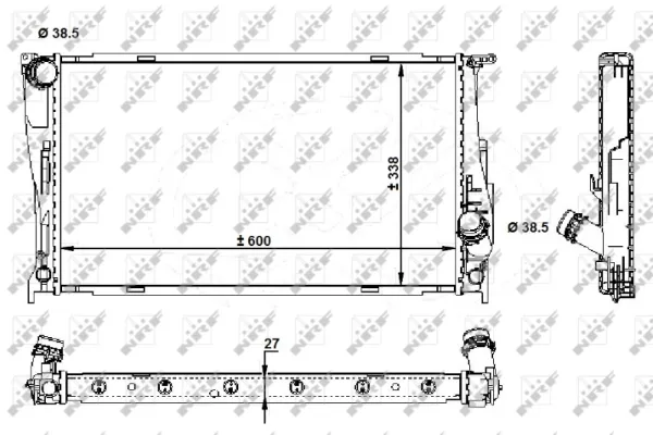 Radiador de esfriamento de motor 59210 NRF